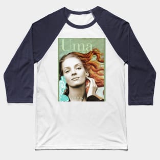 Uma Thurman - Venus Collage Portrait Baseball T-Shirt